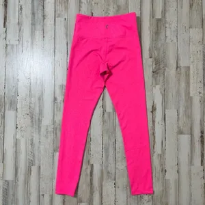 ZYIA Hot Bright Pink‎ Cheetah Leopard Jacquard Ankle Leggings Womens Size 2 thumbnail 6