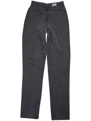 VTG 80s 90s RoughRider Circle T Black High Rise Bareback Wedgie Cowgirl Jeans thumbnail 2