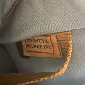 Dooney & Bourke Patent Leather Satchel Bag Oyster Taupe Authentic Neutral thumbnail 6
