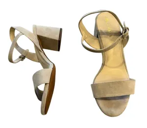 Cole Haan Cream Leather Ankle Strap Block Heel Sandals Size 7 thumbnail 1