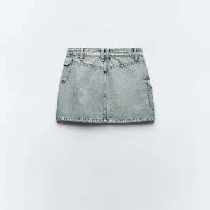 NWT ZARA DENIM CARGO MINI SKIRT. Size Large thumbnail 9