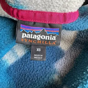 Patagonia Synchilla Snap-T Fleece Pullover Sz XS Stitchwork Underwater Blue 2015 thumbnail 4