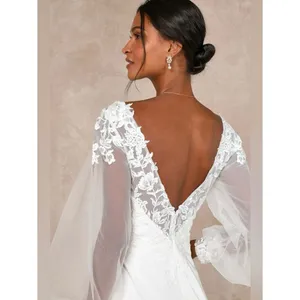 Lulus Timeless Adoration White Embroidered Bishop Sleeve Maxi Dress Size Medium thumbnail 4