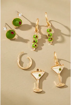 Anthropologie Martini Festive Icon Earrings thumbnail 2