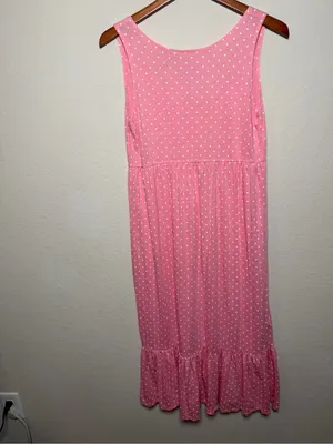 Vintage Honors Pink Polka Dot Nightgown Medium Sleepwear thumbnail 3