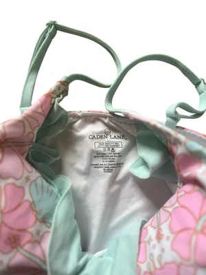 Caden Lane Women’s One-Piece Ruffled Swimsuit in Ocean Pearl | Large NWT thumbnail 4