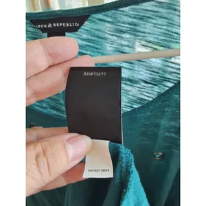 Rock & Republic Large Teal Lightweight Loose-Knit Top with Grommet Details thumbnail 6