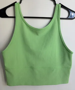 Lululemon Power Pivot Tank Top Ribbed Green thumbnail 2