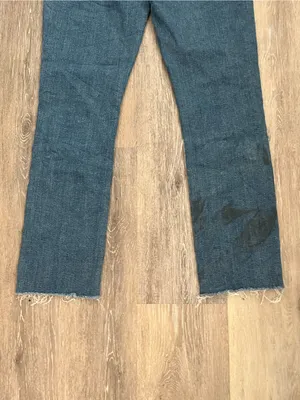 MOTHER Straight Leg Jeans Womens Size 30 Medium Wash High Rise Raw Hem Stretch thumbnail 10