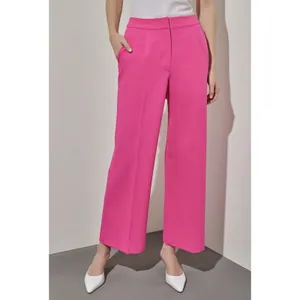 Ming Wang Carmine Rose Pink Wide Leg Pants High Rise Slacks Medium Barbiecore thumbnail 3