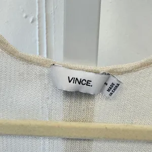 Vince Womens Cream V-Neck Long Sleeve Sheer Knit Top Tunic Size Small Boho thumbnail 7