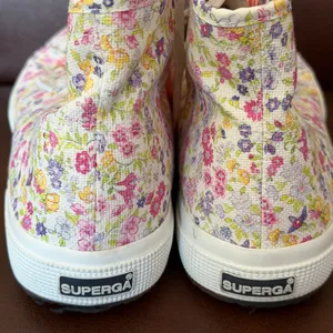 Love Shack Fancy X Superga Canvas Floral Hi Top Sneakers thumbnail 6