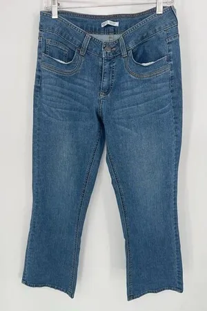 Riders Lee mid rise bootcut blue jeans size 8‎ petite thumbnail 1