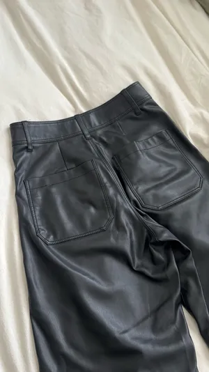 ZARA Leather Pants Faux thumbnail 3