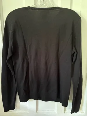 Lauren Ralph Lauren Women’s Black Wool/Cotton Crewneck Sweater thumbnail 5