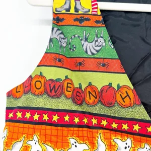 Basic Editions Womens Vintage 90s Halloween‎ Teacher Vest Size M Pumpkins Spooky thumbnail 4