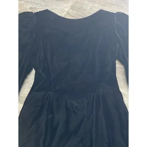 Vintage 80s Gunne Sax Dress 5/6‎ Black Jessica McClintock Velvet Taffeta USA thumbnail 4