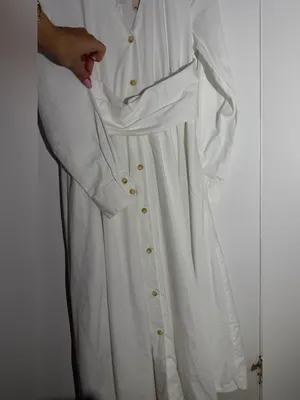 NWT Hutch White Button-Front Wrap Long-Sleeve VNeck Midi Shirt Dress 100% Cotton thumbnail 5