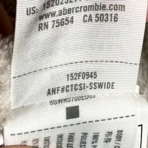 Abercrombie & Fitch Sherpa Fleece Quilted Sweatshirt Asymmetrical Snap Cream S thumbnail 4