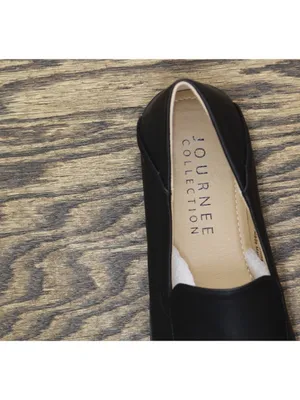 NWT Journee Collection Foam Slip On Almond Toe Loafer Dress Flats Black 6M thumbnail 13