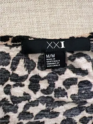 Forever 21 Leopard Tie-Hem Tank Top - Beige/Black thumbnail 2