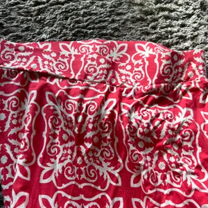 Boden Jersey Maxi‎ Skirt Size 8 Coral Pink White Paisley Colorful Draped Summer thumbnail 5