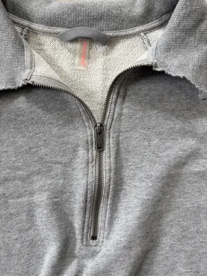 Free People Movement Oversized Gray 1/2 zip Short Sleeve 100% cotton size small thumbnail 7