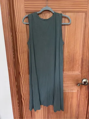 Style & Co. Sleeveless Olive Tank Swing Dress thumbnail 2