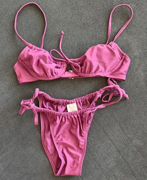 Xhilaration Maroon Bikini Set thumbnail 1