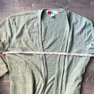 FREE PEOPLE Beach Bicoastal Seaglass Green Comfy Cardigan Duster thumbnail 11