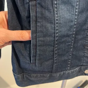 Cremieux Dark Blue Jean Jacket Shirt w/ Silver Buttons women’s size S thumbnail 5