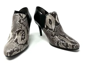 Cole Haan size 6.5 B D14 D42506 snake print heeled bootie ankle‎ boot shoes thumbnail 1