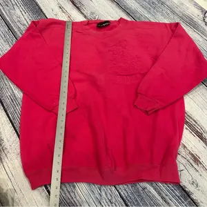 Vintage Disney Pink Embroidered Minnie Mouse Oversized Women’s Sweatshirt thumbnail 8