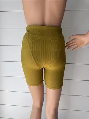 For Love & Lemons x Revolve Purple Ribbed Cutout Biker Shorts Size XS thumbnail 4