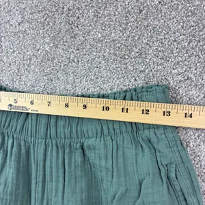 Gap Gauze Wide Leg Pants Womens‎ S Green Cotton Pull On Elastic Waist Lagenlook thumbnail 5
