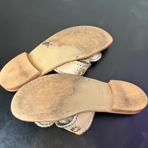 Jack Rogers Flat Sandals Womens 6 Whipstitch Leather Thong preppy Casual thumbnail 2