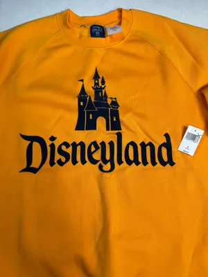 Disney Disneyland Resort Vault Collection 70 Sweatshirt Orange Castle Logo M NWT thumbnail 2