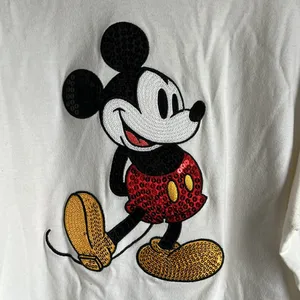 Walt Disney World XL women’s Mickey Mouse sequin character shirt. GUC. thumbnail 2