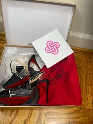 Christian Louboutin Black Naked Bow 100 Satin/Pvc/Patent Leather Pumps EU 41 thumbnail 8