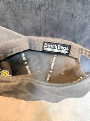 Dutch Bros Coffee Grey Vintage Wash Tulip Adjustable Hat One Size thumbnail 4