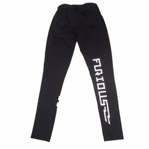 Affliction Fast & Furious Black Roman Graphic Leggings Tights Pants size Small thumbnail 6