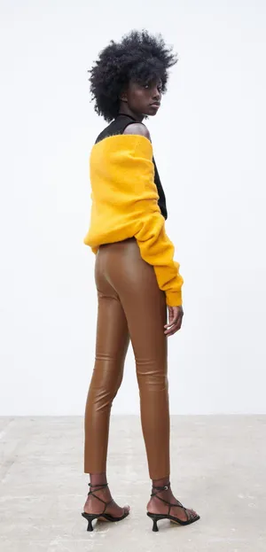 nwt high waisted faux leather leggings pants thumbnail 7
