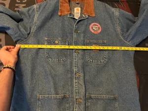 Vintage Carhartt Blanket Lined C59DST Jacket Denim Chore Barn Coat Men’s XL USA thumbnail 10