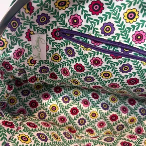 Vera Bradley Viva La Vera Print Bag Eloise Kiss Clasp Metal Closure Quilted thumbnail 7