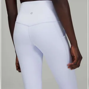 Lululemon Align Legging High Rise With Pockets 25" Double Lined Pastel Blue Nulu thumbnail 11