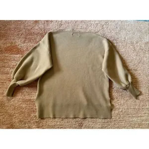 Tahari T Balloon Sleeve Knit Sweater Camel Brown Dolman Pullover XS/S thumbnail 6