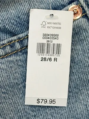 GAP Baggy Mid Rise Jeans Women’s 28/6 Regular Light Wash Wide Leg NWT $79.95 thumbnail 11
