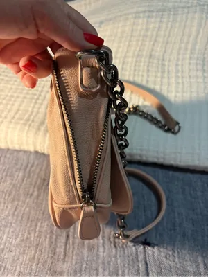 Steve Madden crossbody bag in pink blush with Silver Chain strap thumbnail 3