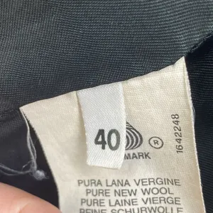 Made in Italy Of Benetton Coat womens 40 Pure wool Button Front‎ Jacket Vtg flaw thumbnail 8