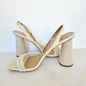 Sam Edelman Women's Ivory Kia Sandal Nappa Beaded Heels US 10‎ thumbnail 4